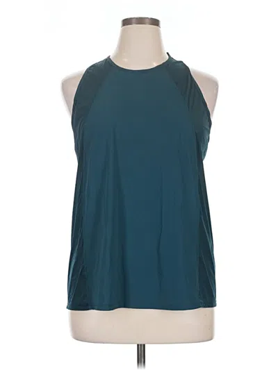 Pre-owned Athleta Tank Top Teal Halter Neckline Tops