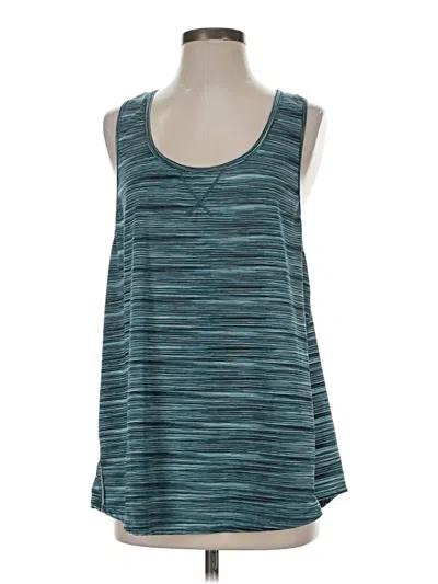 Pre-owned Athleta Tank Top Teal Halter Neckline Tops