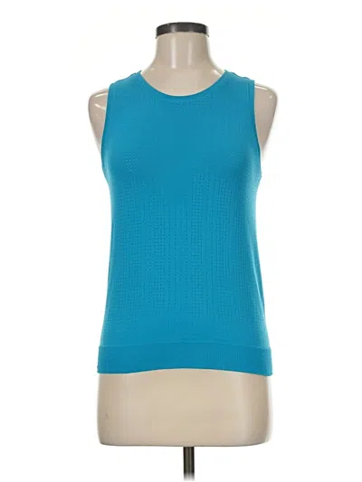Pre-owned Athleta Tank Top Teal Halter Neckline Tops