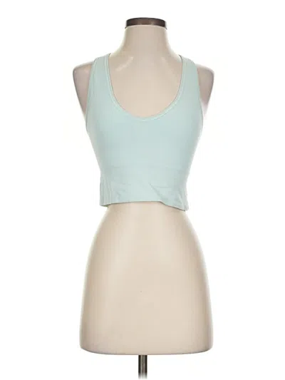 Pre-owned Athleta Tank Top Teal Halter Neckline Tops