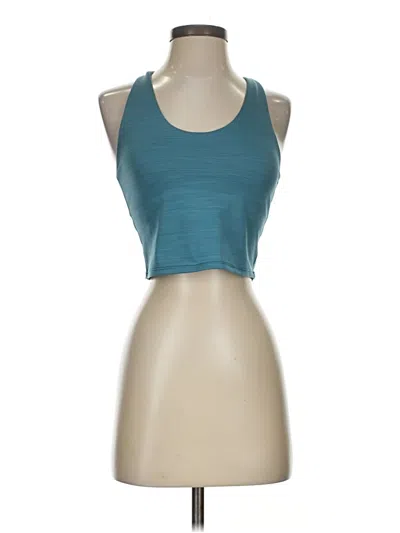 Pre-owned Athleta Tank Top Teal Halter Neckline Tops