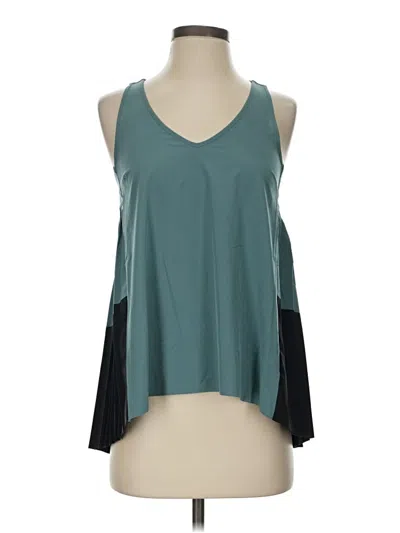 Pre-owned Athleta Tank Top Teal Halter Neckline Tops