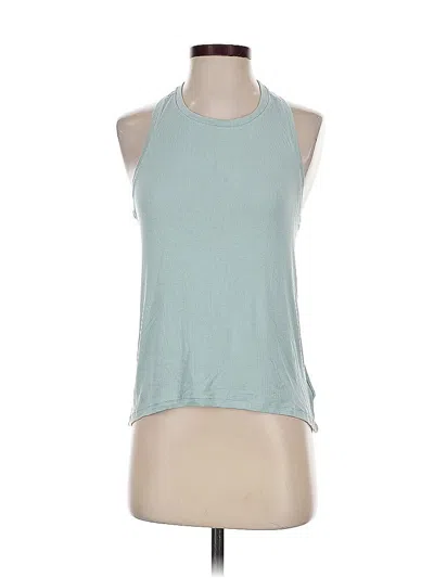 Pre-owned Athleta Tank Top Teal Halter Neckline Tops In Blue