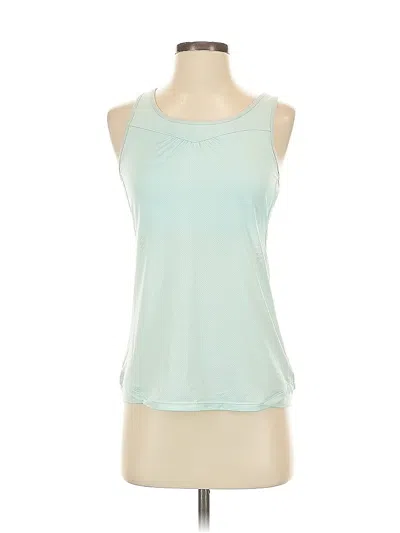 Pre-owned Athleta Tank Top Teal Halter Neckline Tops In Blue