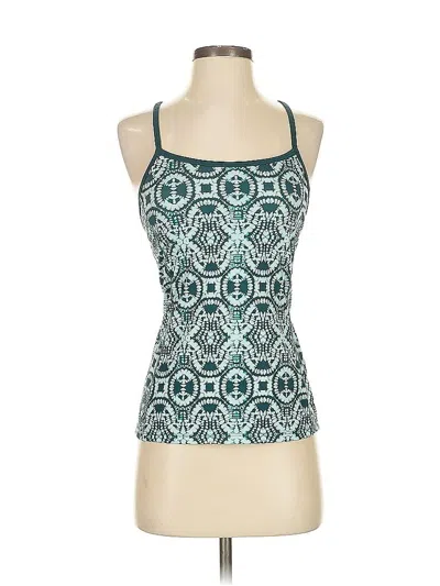 Pre-owned Athleta Tank Top Teal Halter Neckline Tops In Blue