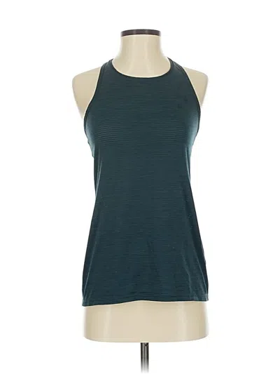 Pre-owned Athleta Tank Top Teal Halter Neckline Tops In Blue