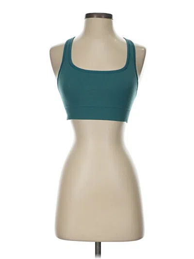 Pre-owned Athleta Tank Top Teal Halter Neckline Tops In Blue