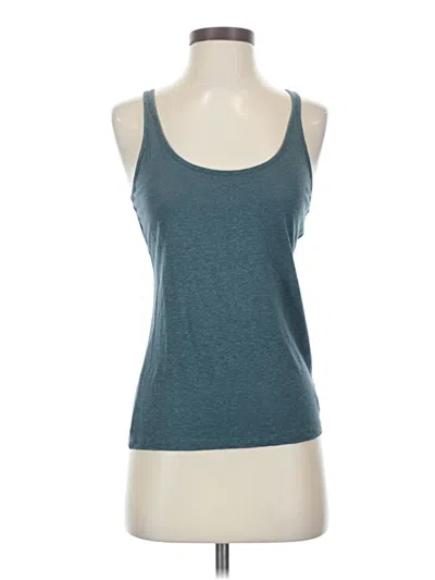 Pre-owned Athleta Tank Top Teal Halter Neckline Tops In Blue