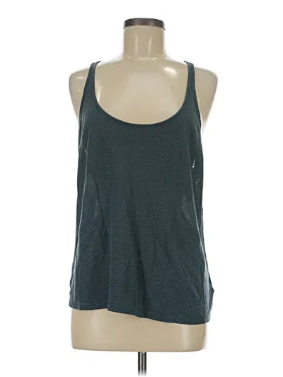 Pre-owned Athleta Tank Top Teal Halter Neckline Tops In Blue