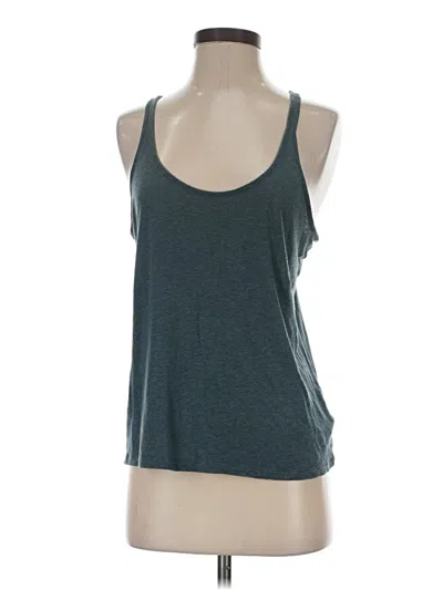Pre-owned Athleta Tank Top Teal Halter Neckline Tops In Blue