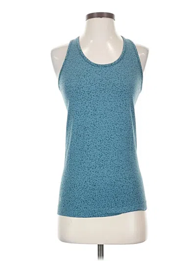 Pre-owned Athleta Tank Top Teal Halter Neckline Tops In Blue