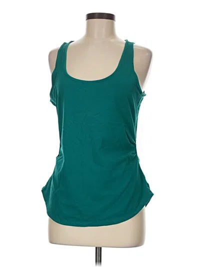 Pre-owned Athleta Tank Top Teal Halter Neckline Tops In Blue
