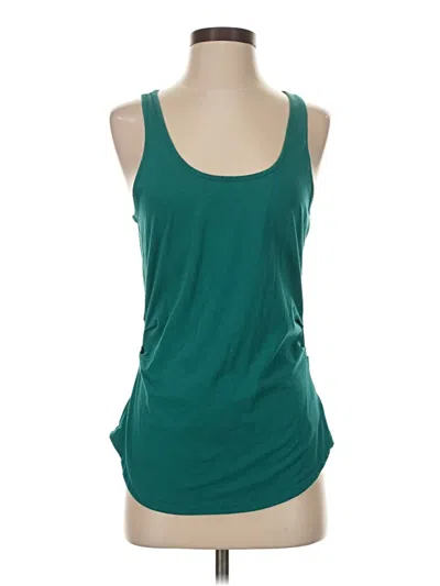 Pre-owned Athleta Tank Top Teal Scoop Neck Tops In Blue