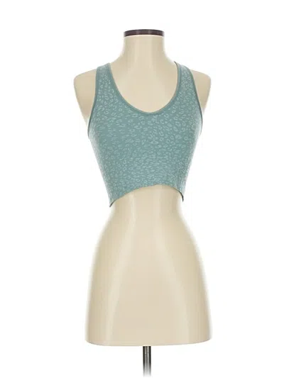 Pre-owned Athleta Tank Top Teal Strapless Neckline Tops In Blue