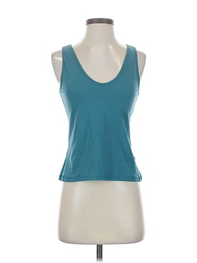 Pre-owned Athleta Tank Top Teal Strapless Neckline Tops In Blue