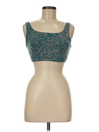 Pre-owned Athleta Tank Top Teal Strapless Neckline Tops In Blue