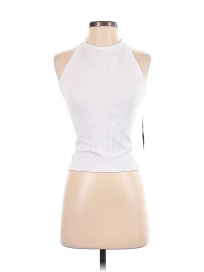 Pre-owned Athleta Tank Top White Halter Neckline Tops