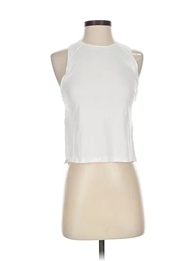 Pre-owned Athleta Tank Top White Halter Neckline Tops