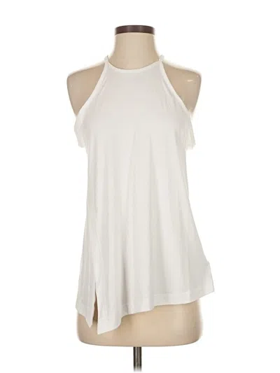 Pre-owned Athleta Tank Top White Halter Neckline Tops