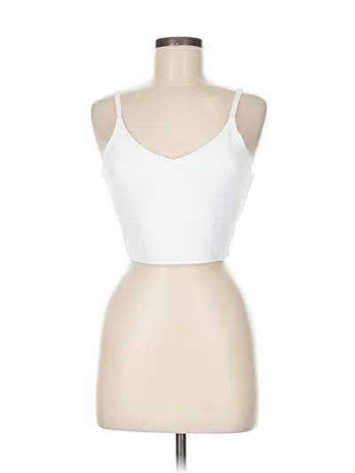 Pre-owned Athleta Tank Top White Halter Neckline Tops