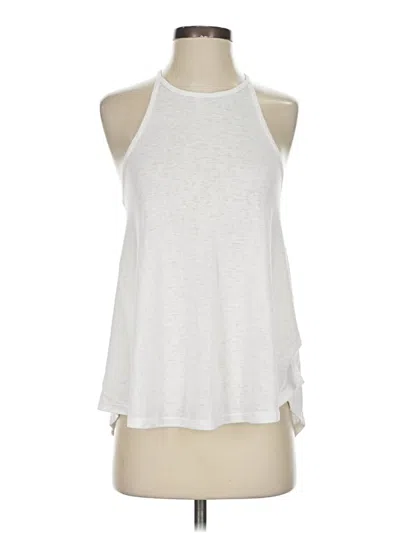 Pre-owned Athleta Tank Top White Halter Neckline Tops