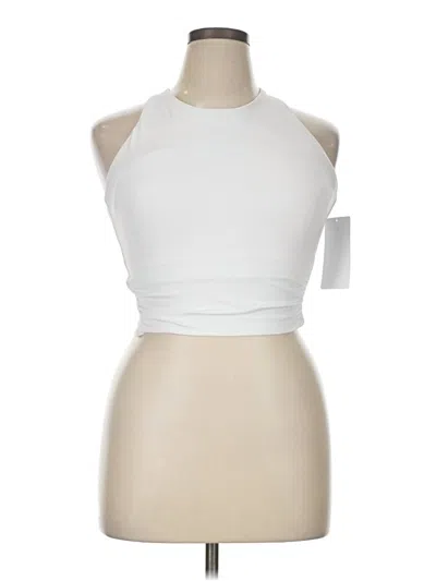 Pre-owned Athleta Tank Top White Halter Neckline Tops