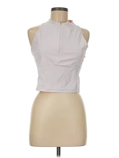 Pre-owned Athleta Tank Top White Halter Neckline Tops