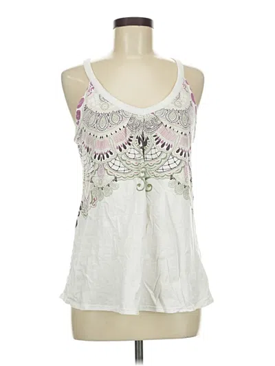 Pre-owned Athleta Tank Top White Halter Neckline Tops
