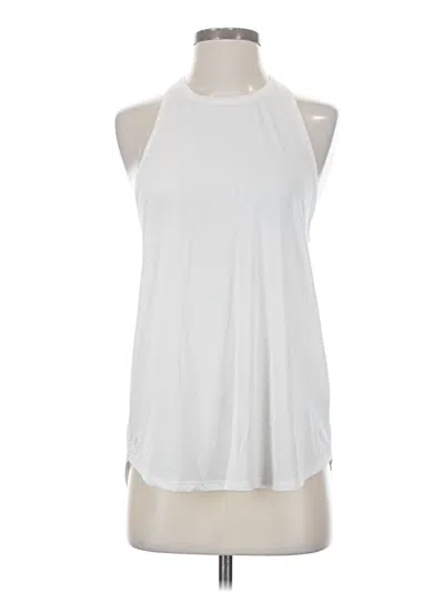 Pre-owned Athleta Tank Top White Halter Neckline Tops