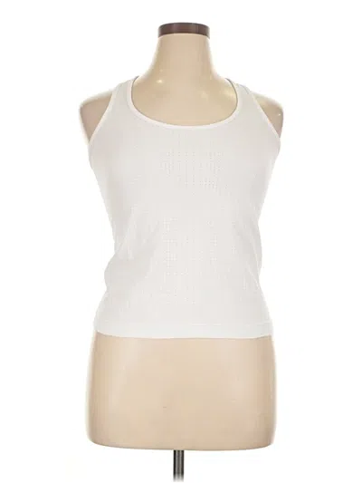 Pre-owned Athleta Tank Top White Halter Neckline Tops