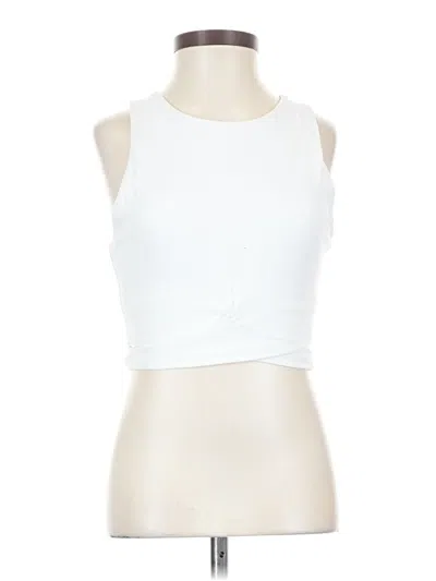 Pre-owned Athleta Tank Top White Halter Neckline Tops