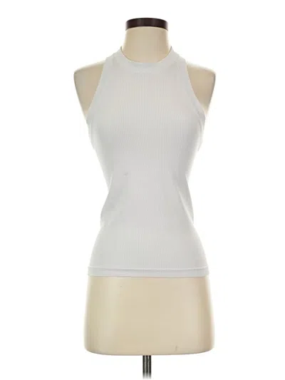 Pre-owned Athleta Tank Top White Halter Neckline Tops