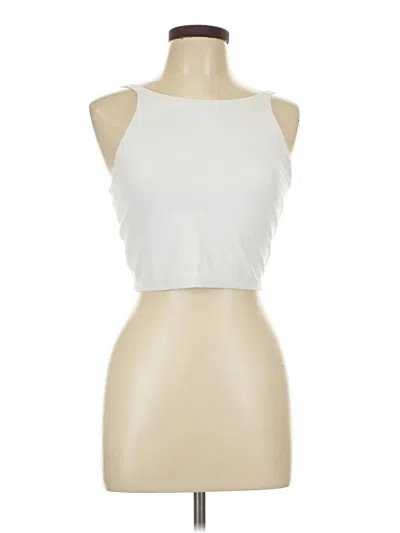 Pre-owned Athleta Tank Top White Halter Neckline Tops