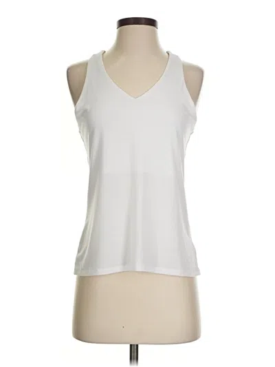 Pre-owned Athleta Tank Top White Halter Neckline Tops