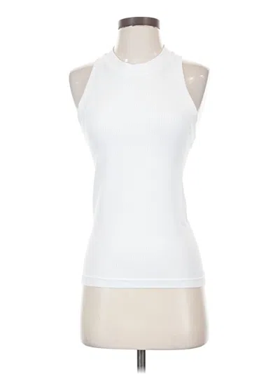 Pre-owned Athleta Tank Top White Halter Neckline Tops
