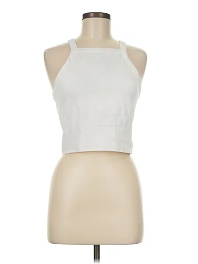 Pre-owned Athleta Tank Top White Halter Neckline Tops