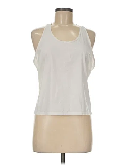 Pre-owned Athleta Tank Top White Halter Neckline Tops