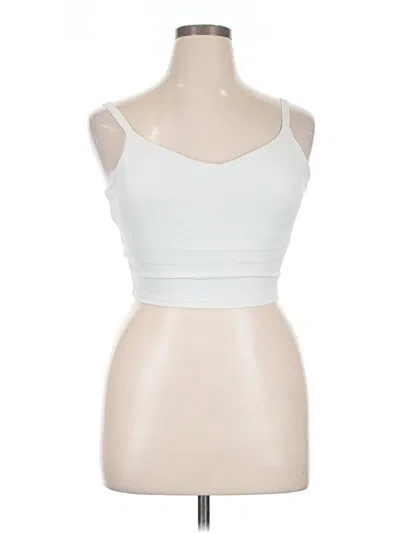 Pre-owned Athleta Tank Top White Strapless Neckline Tops