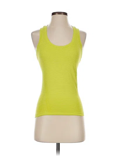 Pre-owned Athleta Tank Top Yellow Halter Neckline Tops