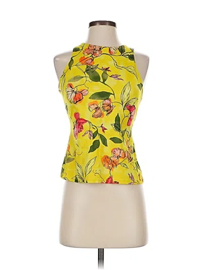 Pre-owned Athleta Tank Top Yellow Halter Neckline Tops