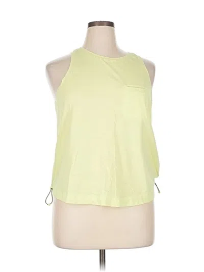 Pre-owned Athleta Tank Top Yellow Halter Neckline Tops