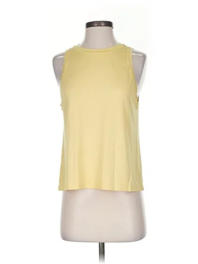 Pre-owned Athleta Tank Top Yellow Halter Neckline Tops
