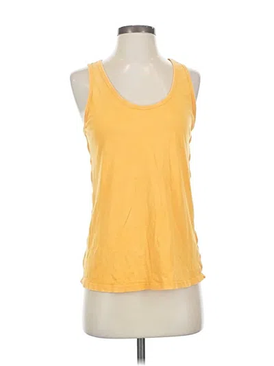 Pre-owned Athleta Tank Top Yellow Halter Neckline Tops