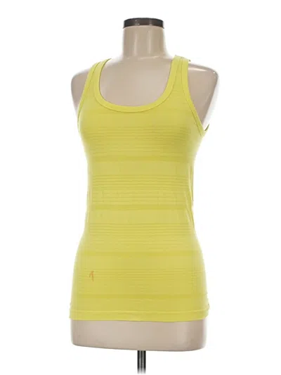 Pre-owned Athleta Tank Top Yellow Halter Neckline Tops