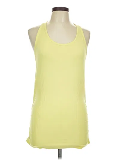 Pre-owned Athleta Tank Top Yellow Halter Neckline Tops