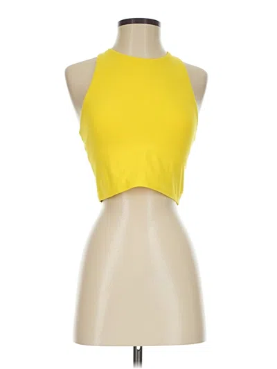 Pre-owned Athleta Tank Top Yellow Halter Neckline Tops