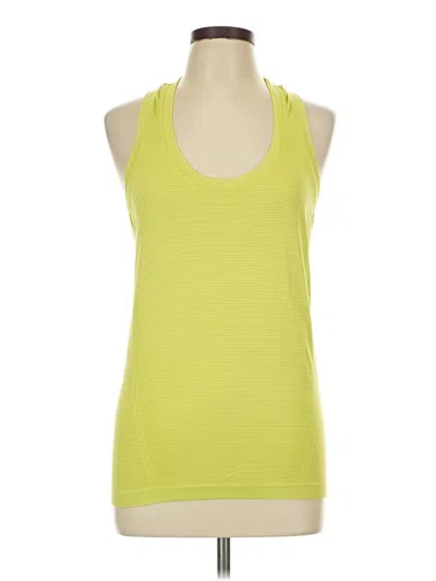 Pre-owned Athleta Tank Top Yellow Halter Neckline Tops