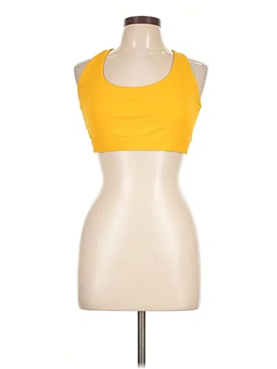Pre-owned Athleta Tank Top Yellow Halter Neckline Tops