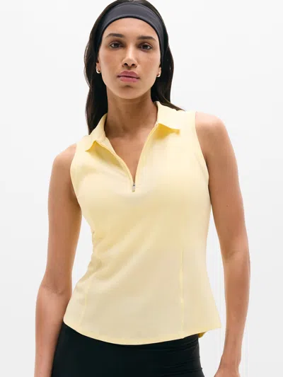 Athleta Tee Time Polo Tank In Gold