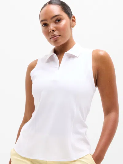 Athleta Tee Time Polo Tank In White